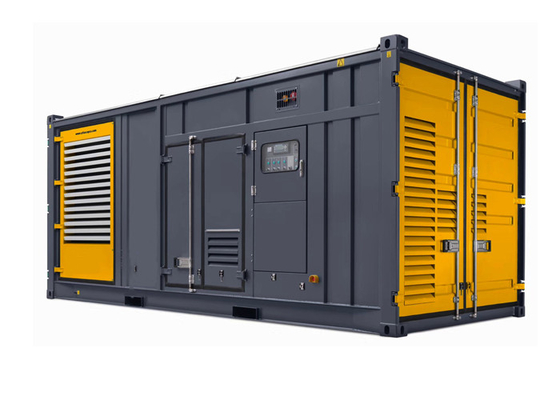 คุณภาพ  12 Cylinder Water Cooled 1200kw 1500kva Container Diesel Generator Set โรงงาน