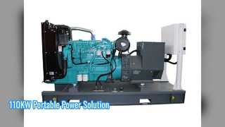 เครื่องกำเนิดไฟฟ้าแบบพกพาขนาด 110KW โซลูชันพลังงานระบายความร้อนด้วยน้ำ